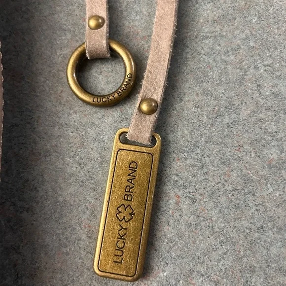 Stylish Taupe Leather Crossbody Bag - Picture 3 of 10